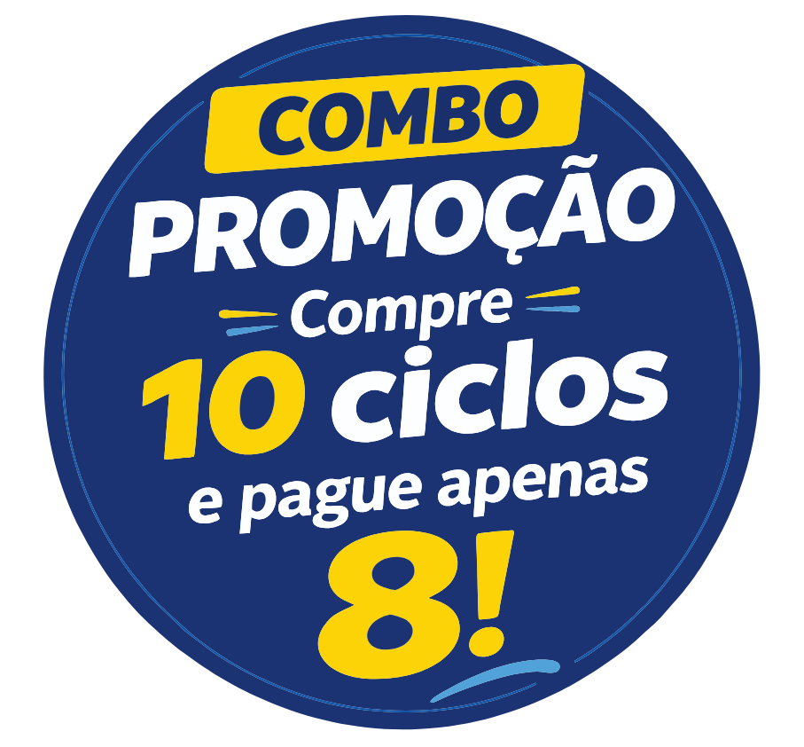 Combo promoção: compre 10 ciclos e pague apenas 8